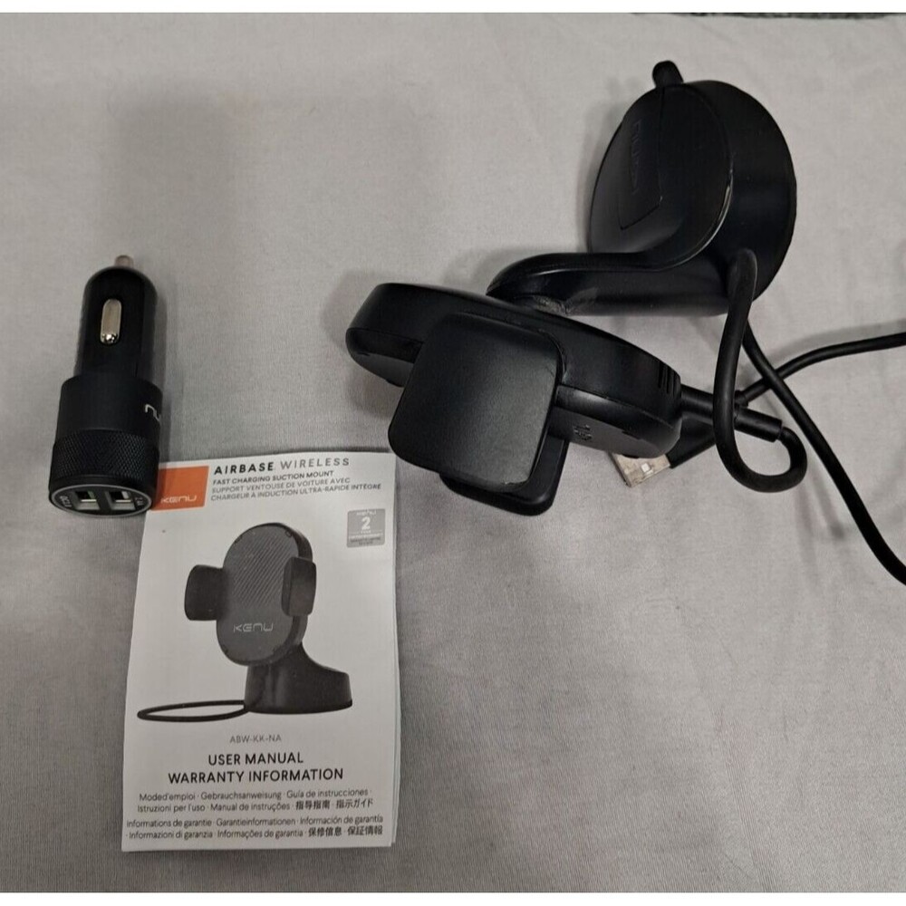 Kenu Airbase Qi Wireless Fast Charging Suction Mount ABW-KK-NA Cell Phone Holder